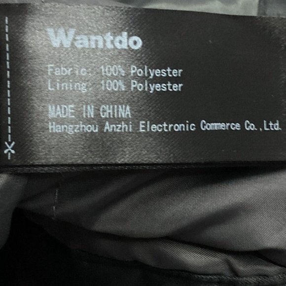 Wantdo Men's‎ XL Black Waterproof Windproof Full Zip Ski Jacket Warm Winter Coat - Picture 4 of 4